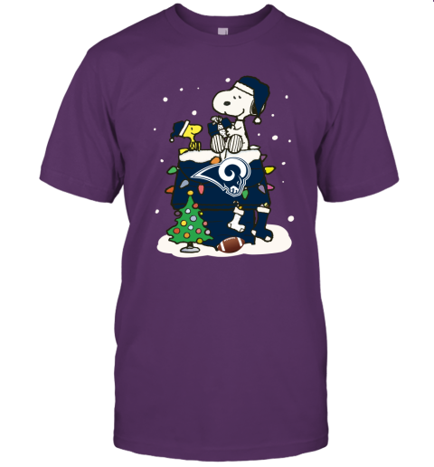jm19 a happy christmas with los angeles rams snoopy jersey t shirt 60 front team purple