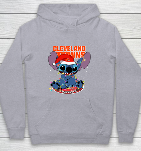 Cleveland Browns NFL Football noel stitch Christmas Youth Hoodie 4