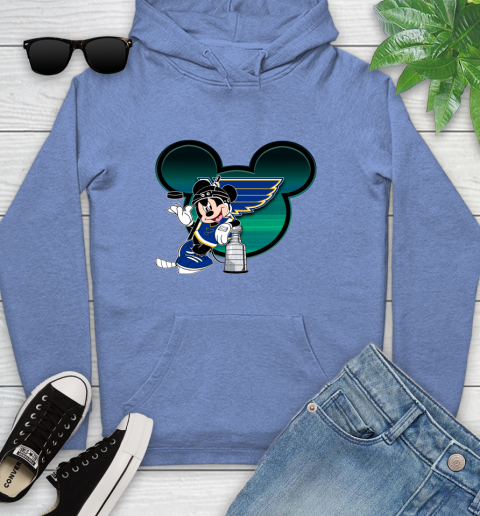 NHL St.Louis Blues Stanley Cup Mickey Mouse Disney Hockey T Shirt Youth Hoodie 12