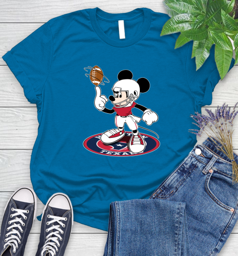 NFL Football Houston Texans Cheerful Mickey Disney Shirt Women's T-Shirt 8