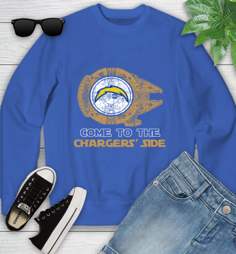 NFL Come To The Los Angeles Chargers Star Wars Football Sports Youth Sweatshirt 7