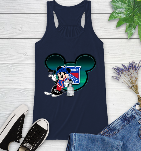 NHL New York Rangers Stanley Cup Mickey Mouse Disney Hockey T Shirt Racerback Tank 12