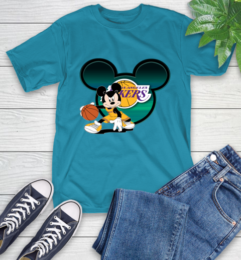 NBA Los Angeles Lakers Mickey Mouse Disney Basketball T-Shirt 8