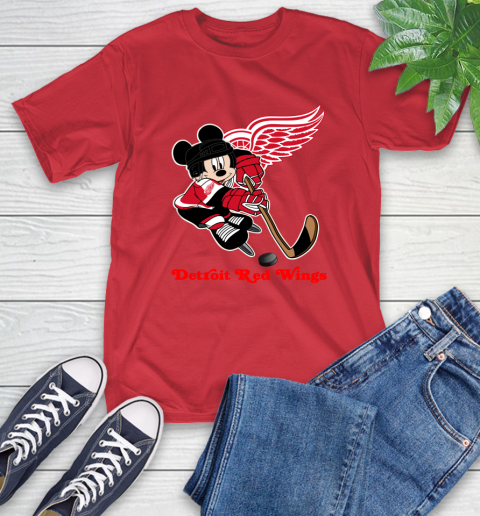 NHL Detroit Red Wings Mickey Mouse Disney Hockey T Shirt T-Shirt 10
