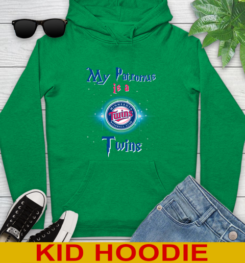 MLB Baseball Harry Potter My Patronus Is A Minnesota Twins Youth Hoodie 8