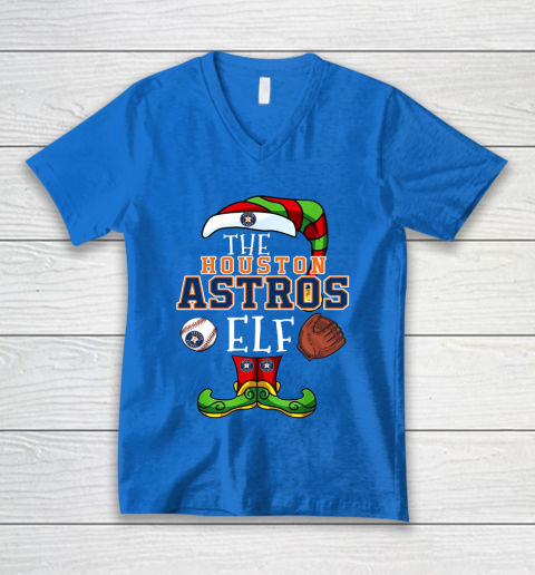 Houston Astros Christmas ELF Funny MLB V-Neck T-Shirt 5