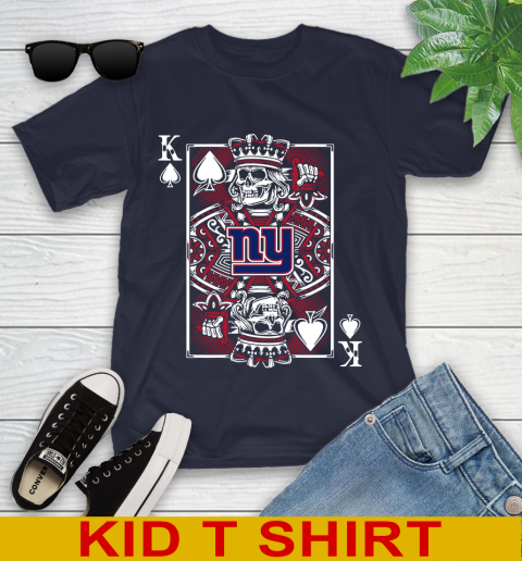 New York Giants NFL Football The King Of Spades Death Cards Shirt Youth T-Shirt 2