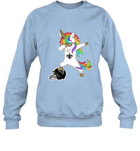 Football Dabbing Unicorn Steps On Helmet New Orleans Saints Sweatshirt