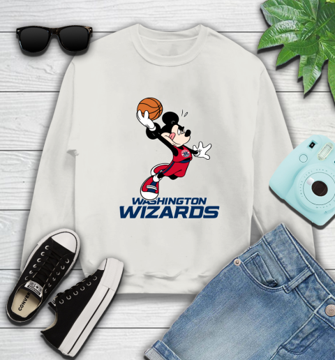 NBA Basketball Washington Wizards Cheerful Mickey Mouse Shirt Sweatshirt 12