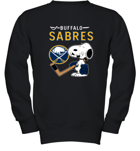 Buffalo Sabres Ice Hockey Broken Teeth Snoopy NHL Youth Sweatshirt