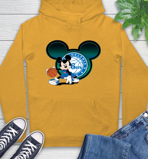 NBA Philadelphia 76ers Mickey Mouse Disney Basketball Hoodie 3
