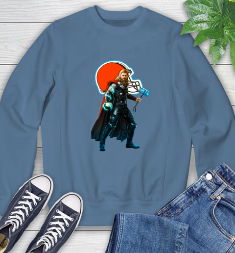 NFL Thor Avengers Endgame Football Cleveland Browns Sweatshirt 7