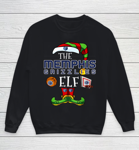 Memphis Grizzlies Christmas ELF Funny NBA Youth Sweatshirt