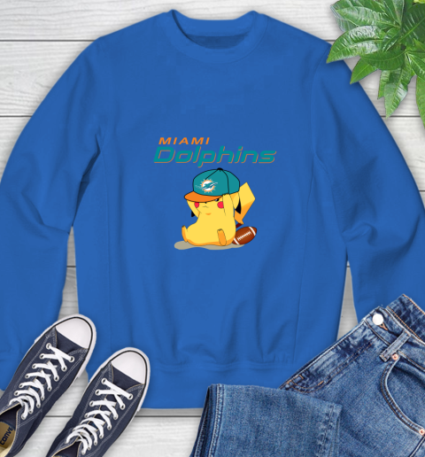 NFL Pikachu Football Sports Miami Dolphins Sweatshirt 8
