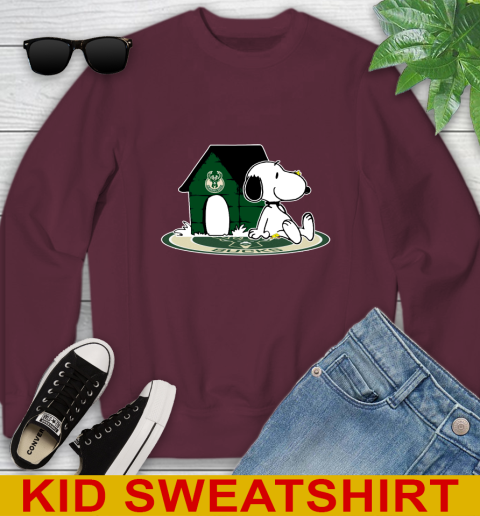 NBA Basketball Milwaukee Bucks Snoopy The Peanuts Movie Shirt Youth Sweatshirt 5