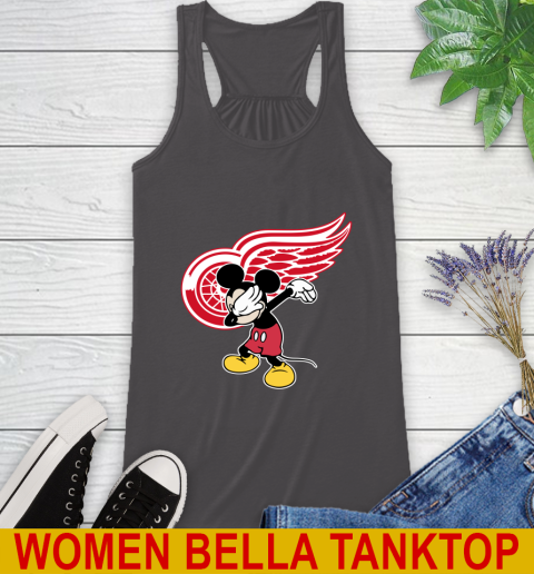 Detroit Red Wings NHL Hockey Dabbing Mickey Disney Sports Racerback Tank 12