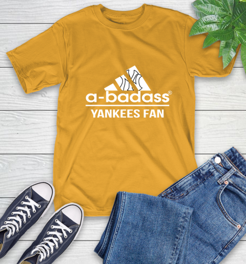 MLB A Badass New York Yankees Fan Adidas Baseball Sports T-Shirt 2