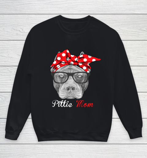 Dog Mom Shirt Pittie Mom Shirt for Pitbull Dog Lovers Mothers Day Youth Sweatshirt
