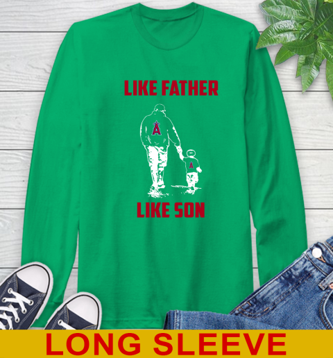 Los Angeles Angels MLB Baseball Like Father Like Son Sports Long Sleeve T-Shirt 8