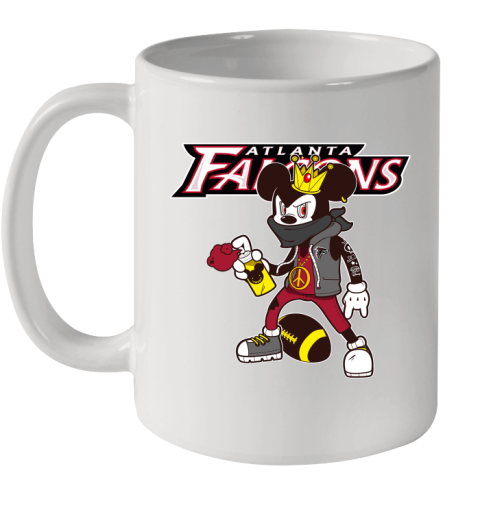 Atlanta Falcons NFL Football Mickey Peace Sign Sports Ceramic Mug 11oz