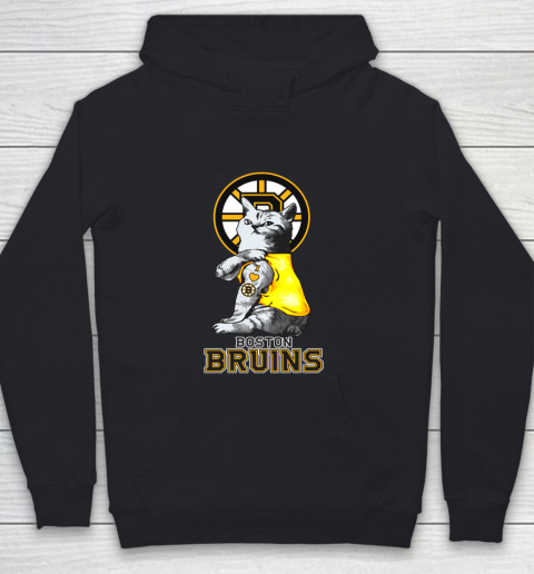 NHL My Cat Loves Boston Bruins Hockey Youth Hoodie