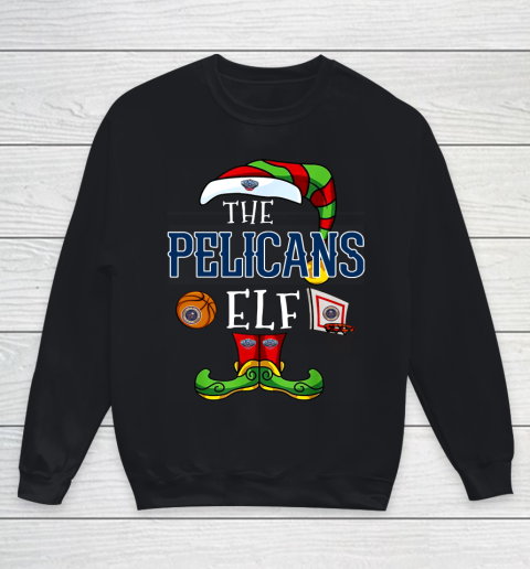 New Orleans Pelicans Christmas ELF Funny NBA Youth Sweatshirt