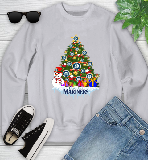 Seattle Mariners Merry Christmas MLB Baseball Sports Youth Sweatshirt 4