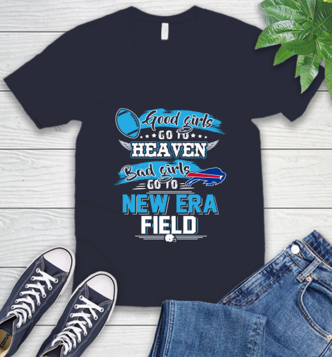 Buffalo Bills NFL Bad Girls Go To New Era Field Shirt V-Neck T-Shirt 2