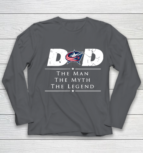Columbus Blue Jackets NHL Ice Hockey Dad The Man The Myth The Legend Youth Long Sleeve 6