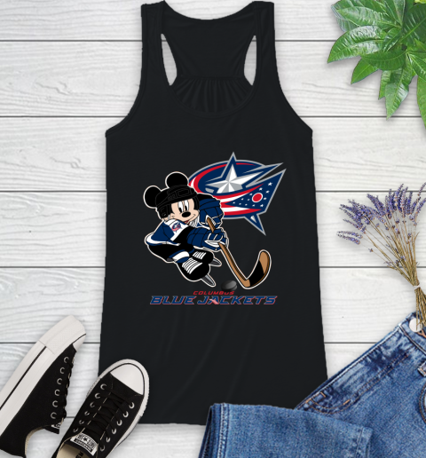 NHL Columbus Blue Jackets Mickey Mouse Disney Hockey T Shirt Racerback Tank 2