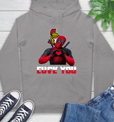NHL Ottawa Senators Deadpool Love You Fuck You Hockey Sports Hoodie 6