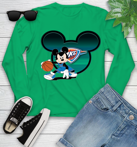 NBA Oklahoma City Thunder Mickey Mouse Disney Basketball Youth Long Sleeve 6