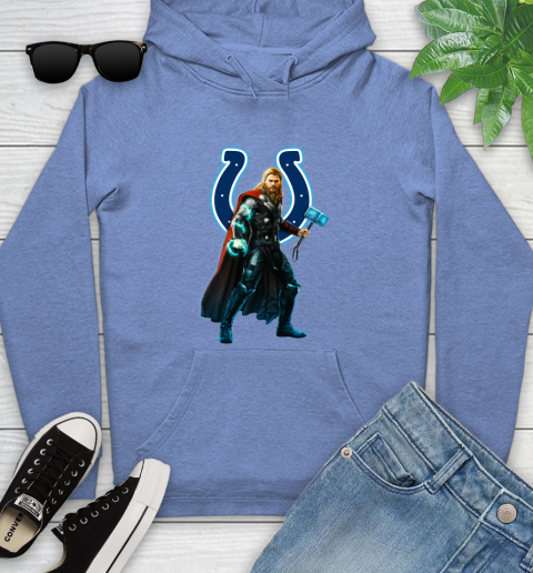 NFL Thor Avengers Endgame Football Indianapolis Colts Youth Hoodie 12