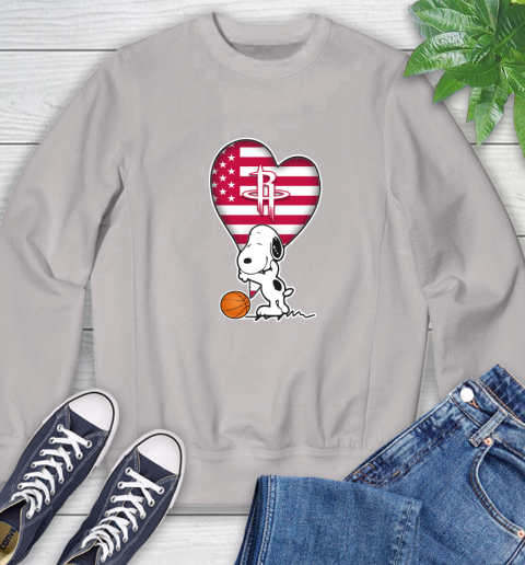 Houston Rockets NBA Basketball The Peanuts Movie Adorable Snoopy Sweatshirt 12