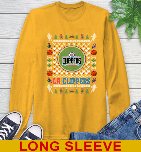 LA Clippers Merry Christmas NBA Basketball Loyal Fan Long Sleeve T-Shirt 2