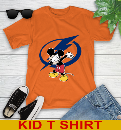 Tampa Bay Lightning NHL Hockey Dabbing Mickey Disney Sports Youth T-Shirt 7