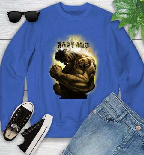 Toronto Raptors NBA Basketball Hulk Marvel Avengers Sports Youth Sweatshirt 7