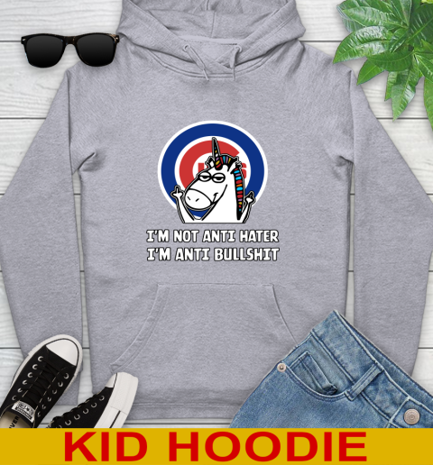 Chicago Cubs MLB Baseball Unicorn I'm Not Anti Hater I'm Anti Bullshit Youth Hoodie 7 Chicago Cubs MLB Baseball Unicorn I'm Not Anti Hater I'm Anti Bullshit Youth Hoodie - Image 7