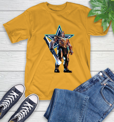 NFL Thanos Gauntlet Avengers Endgame Football Dallas Cowboys T-Shirt 3