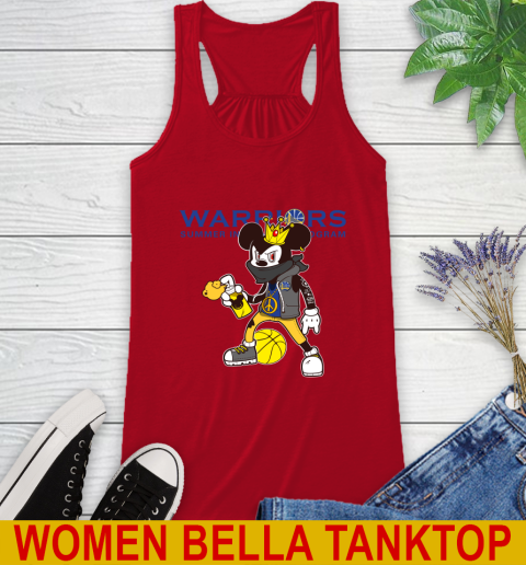 Golden State Warriors NBA Basketball Mickey Peace Sign Sports Racerback Tank 6