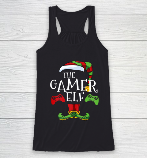 Gamer Elf Family Matching Christmas Funny Gaming Pajama Racerback Tank