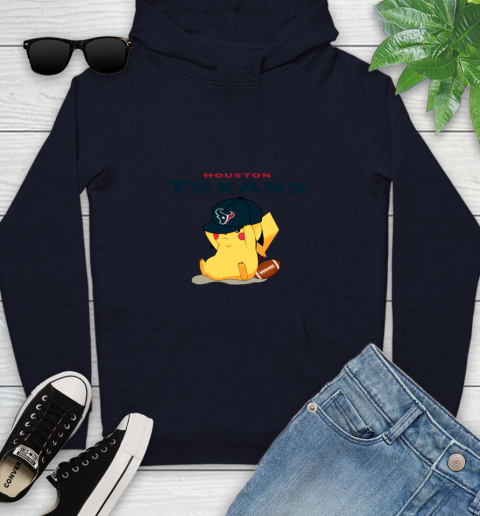 NFL Pikachu Football Sports Houston Texans Youth Hoodie 4