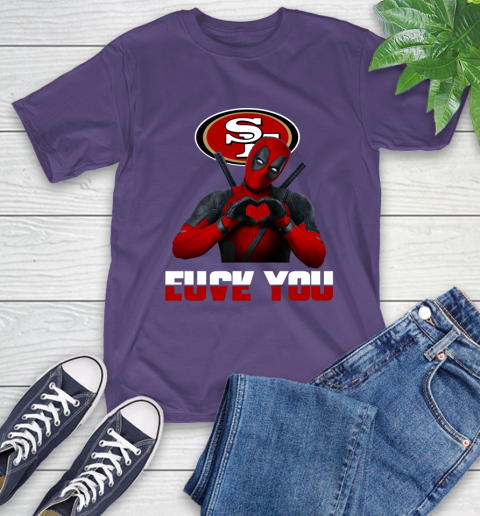 NHL San Francisco 49ers Deadpool Love You Fuck You Football Sports T-Shirt 5