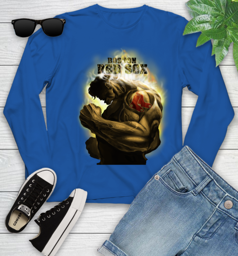 Boston Red Sox MLB Baseball Hulk Marvel Avengers Sports Youth Long Sleeve 10