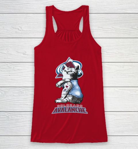 NHL My Cat Loves Colorado Avalanche Hockey Racerback Tank 4