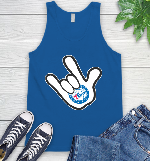 Philadelphia 76ers NBA Basketball Mickey Rock Hand Disney Tank Top 6 Philadelphia 76ers NBA Basketball Mickey Rock Hand Disney Tank Top - Image 6