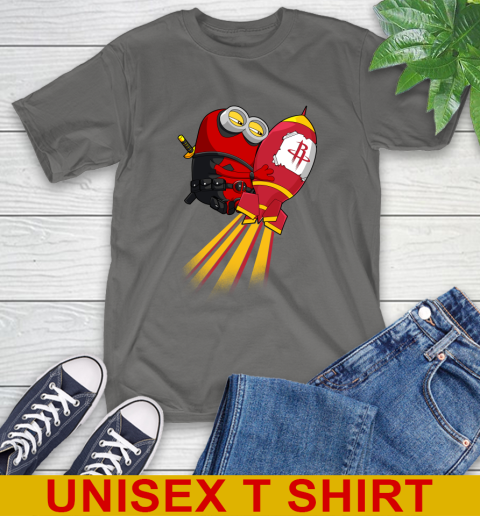 NBA Basketball Houston Rockets Deadpool Minion Marvel Shirt T-Shirt 10