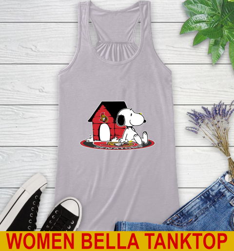 NHL Hockey Ottawa Senators Snoopy The Peanuts Movie Shirt Racerback Tank 5