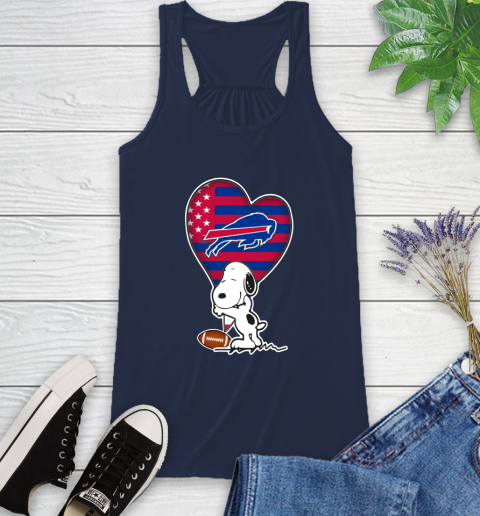 Buffalo Bills NFL Football The Peanuts Movie Adorable Snoopy Racerback Tank 10