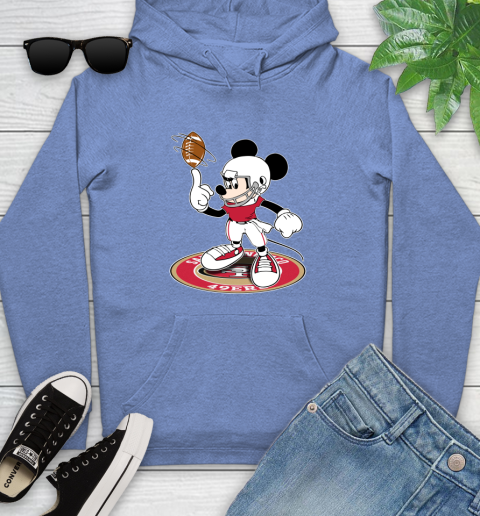 NFL Football San Francisco 49ers Cheerful Mickey Disney Shirt Youth Hoodie 11